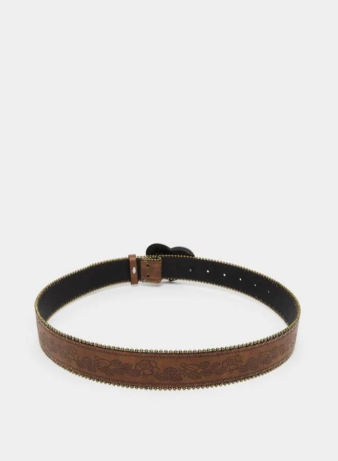 Styli Women Western Heart Buckle Belt